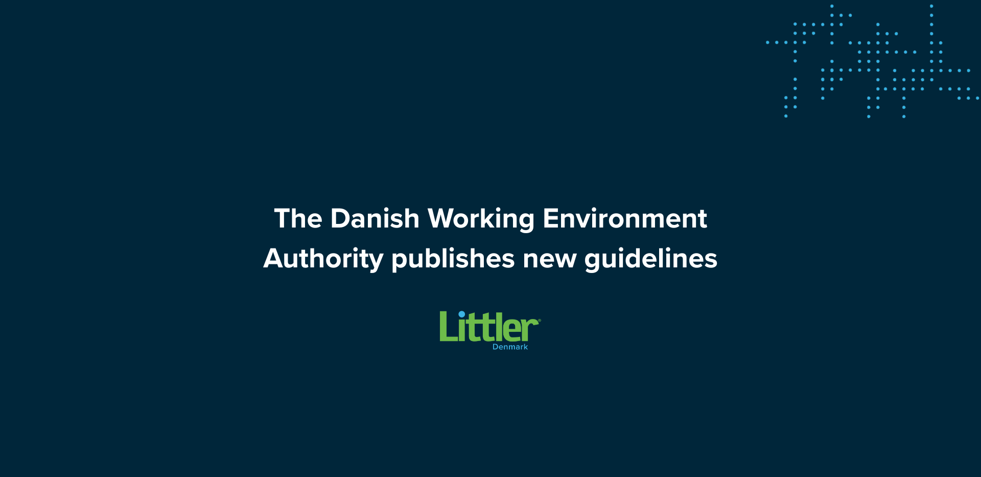 Arbejdstilsynet offentliggør nye AT-vejledninger